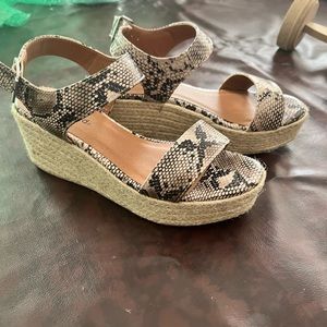 Snakeskin Wedges